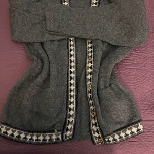 Women's Grey Cardigan Sweater